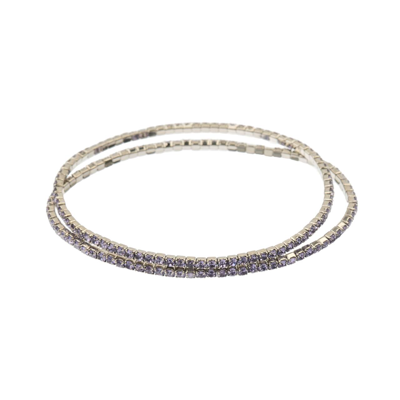 Crystal Lane DIY Silver & Violet Rhinestones Bracelets, 2ct.